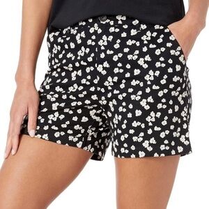 Amazon Essentials | floral woman shorts | black & white | NWT | size 12
